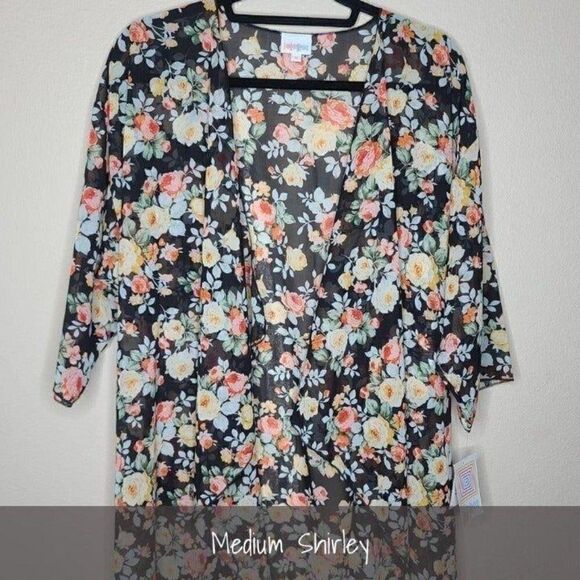 LuLaRoe Shirley Kimono NWT Medium Floral Coverup - Picture 1 of 2